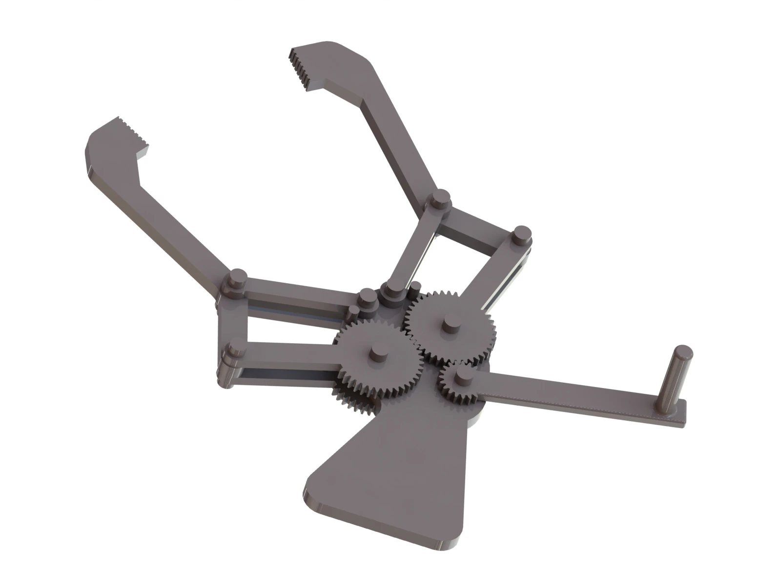 Mechanical gripper 3D Print Model .c4d .max .obj .3ds .fbx .stl .blend 