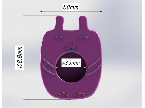 Cute Cat Tealight Candle Holder 3D Print Model
