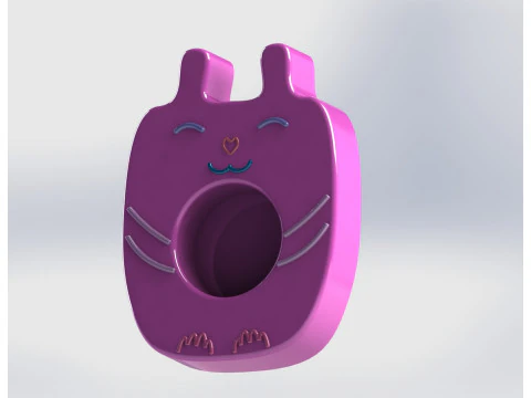 Cute Cat Tealight Candle Holder 3D Print Model