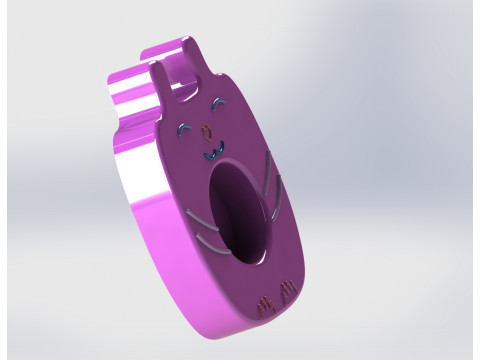 Cute Cat Tealight Candle Holder 3D Print Model