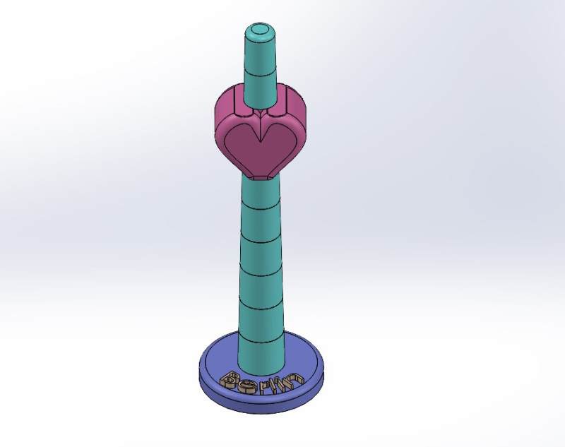 Berlin Tower Construction Set with Heart 3D Print Model .c4d .max .obj .3ds .fbx .stl .blend