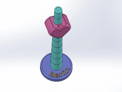 Berlin Tower Construction Set with Heart 3D Print Model