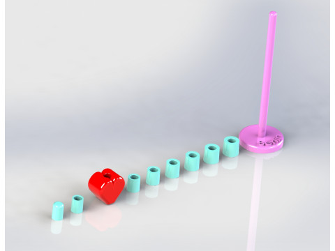 Berlin Tower Construction Set with Heart 3D Print Model