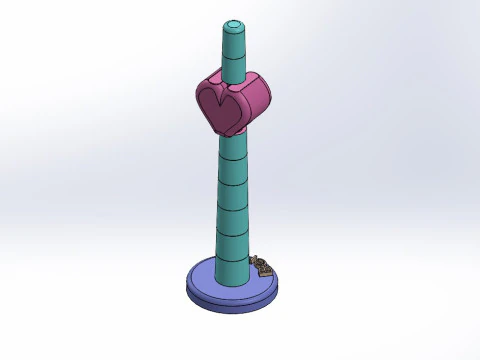 Berlin Tower Construction Set with Heart 3D Print Model