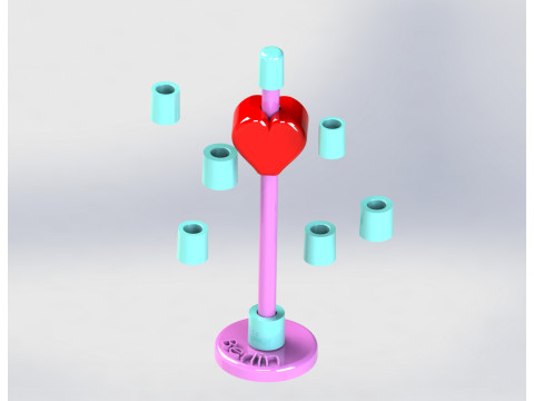 Berlin Tower Construction Set with Heart 3D Print Model