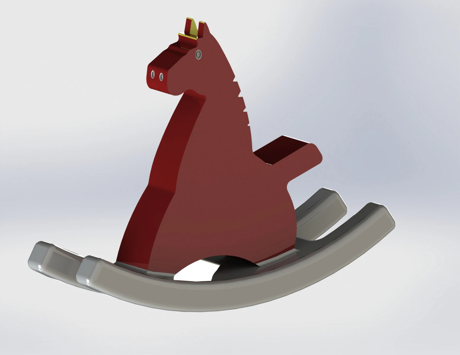 Rocking Horse Toy 3D Print Model .c4d .max .obj .3ds .fbx .stl .blend 
