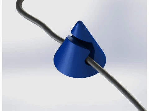 Set Penyelenggara Kabel Kerucut Model Cetak 3D
