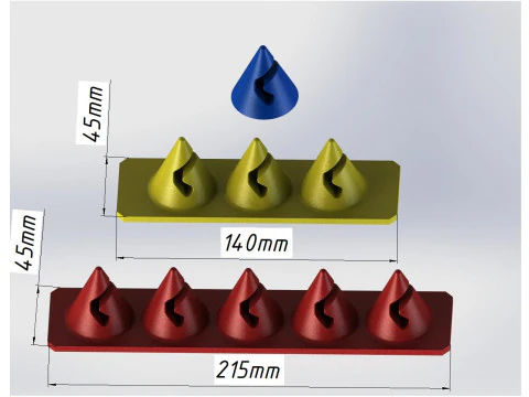 Cone Cable Organizer Set 3D Print Model