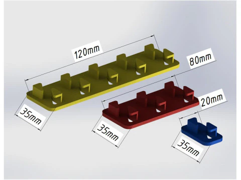 Free Cable Organizer Clip Clean Desk 3D Print Model