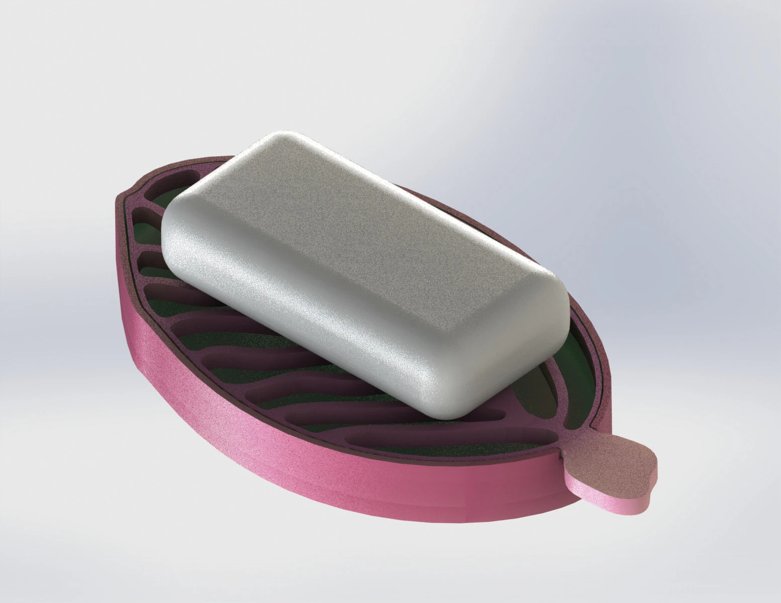 Leaf Soap Dish with Removable Veins 3D Print Model .c4d .max .obj .3ds .fbx .stl .blend 
