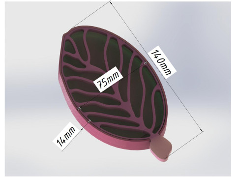 Leaf Soap Dish with Removable Veins 3D Print Model