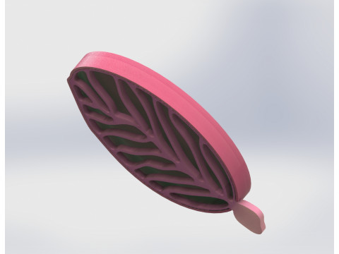 Leaf Soap Dish with Removable Veins 3D Print Model
