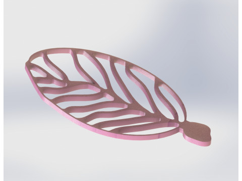 Leaf Soap Dish with Removable Veins 3D Print Model