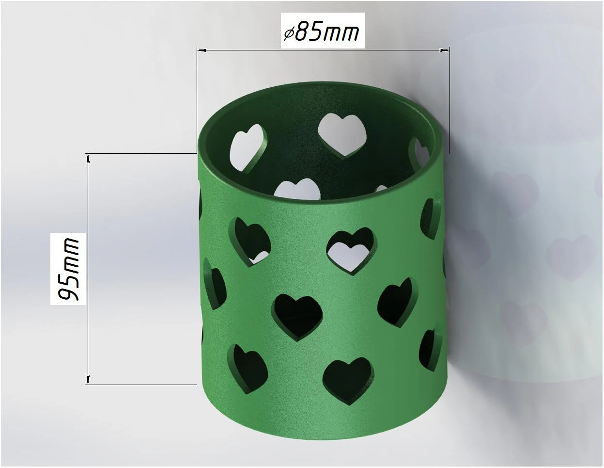 Heart Pattern Organizer 3D Print Model .c4d .max .obj .3ds .fbx .stl .blend 