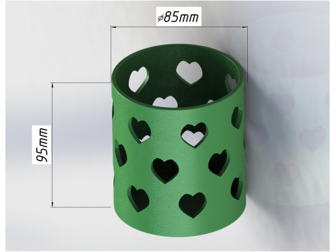 Hart patroon organisator 3D printmodel