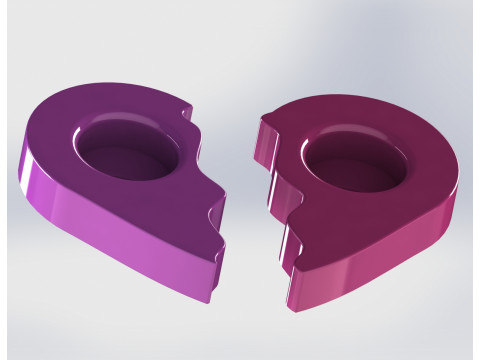Heart Valentine Tealight Holder - Modular Candle Set No Support 3D Print Model