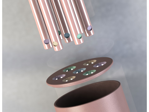 Classificador de cores Montessori interativo - Pilha de cilindros criativos GRATUITO Modelo de Impressão 3D
