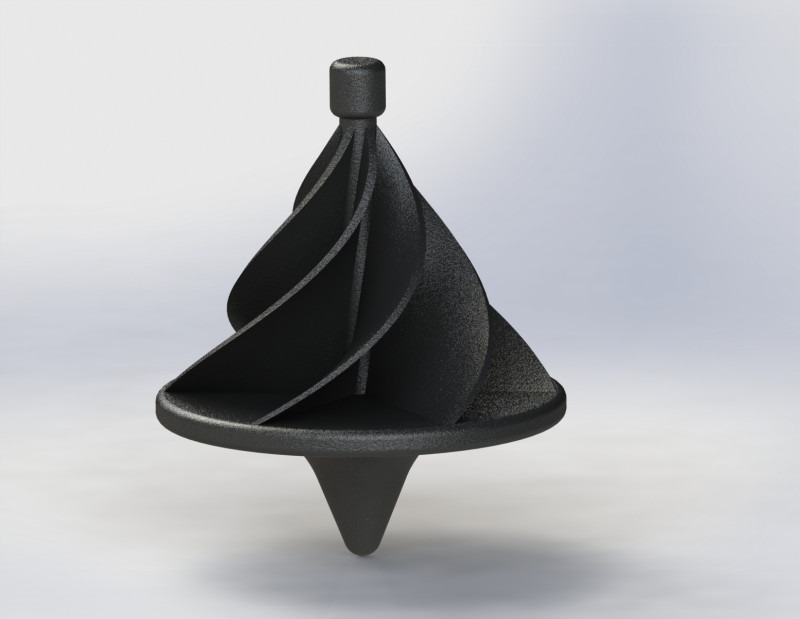 UFO High-Inertia Spinning Top Precision Engineered for Durability 3D Print Model .c4d .max .obj .3ds .fbx .stl .blend 