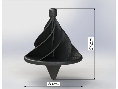 UFO High-Inertia Spinning Top Precision Engineered for Durability 3D Print Model
