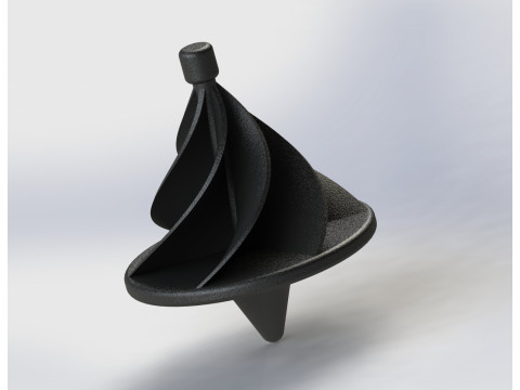 UFO High-Inertia Spinning Top Precision Engineered for Durability 3D Print Model