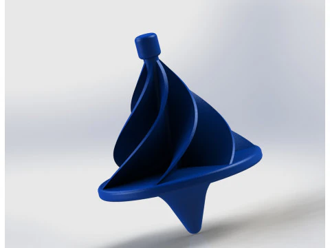 UFO High-Inertia Spinning Top Precision Engineered for Durability 3D Print Model