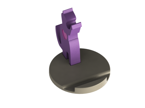 Geometric Heart Cat Phone Stand Modular Minimalist Design 3D Print Model