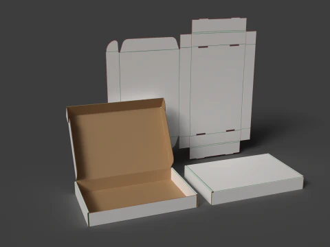 A self-assembling corrugated cardboard tray 3D Model