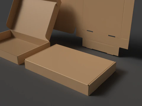 A self-assembling corrugated cardboard tray 3D Model