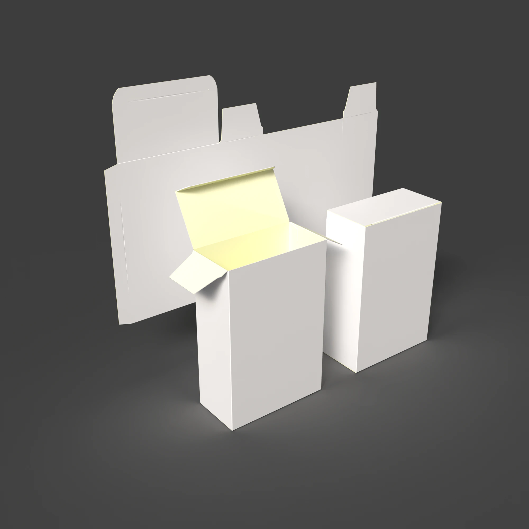 Cardboard box 3D Model .c4d .max .obj .3ds .fbx .stl .blend 
