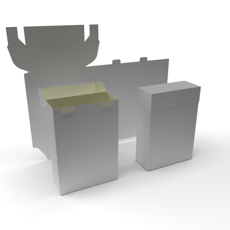 Scatola di cartone Modello 3D .c4d .max .obj .3ds .fbx .stl .blend