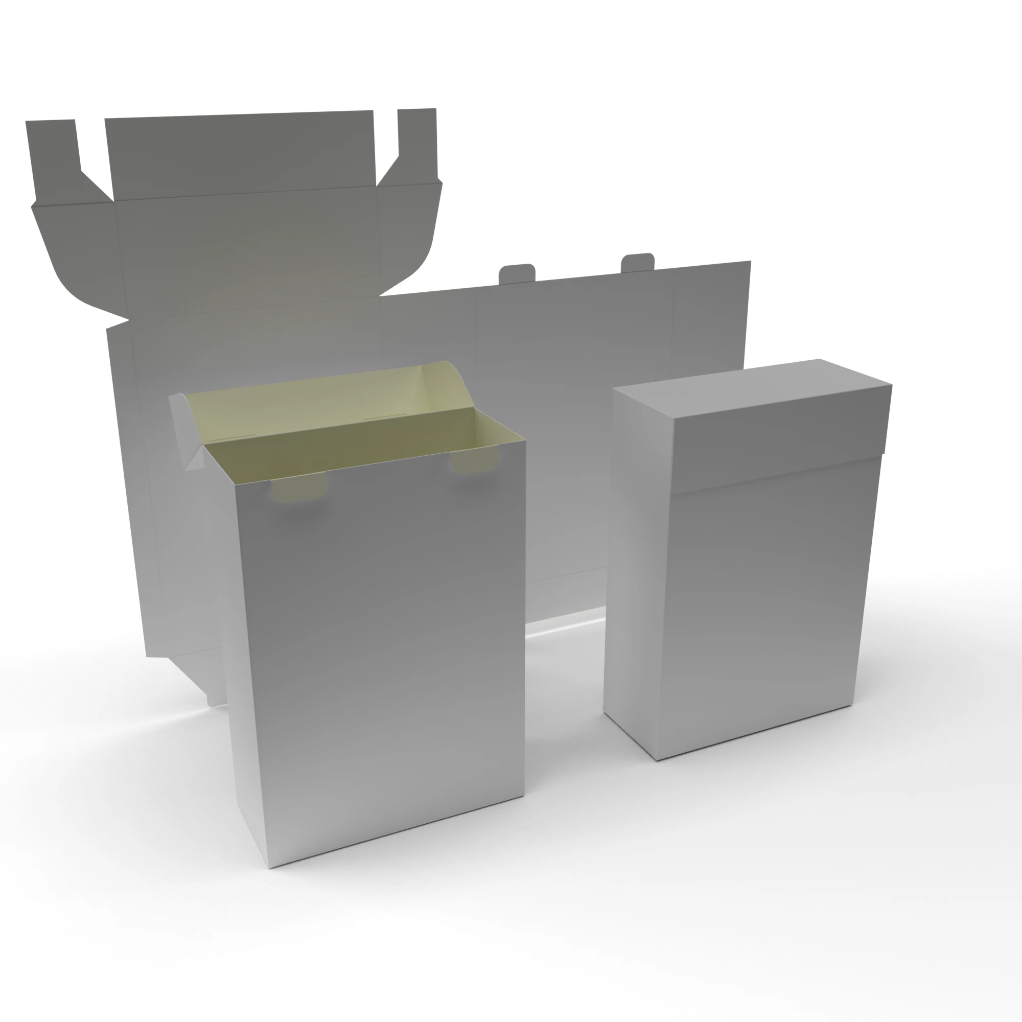 Cardboard box 3D Model .c4d .max .obj .3ds .fbx .stl .blend 