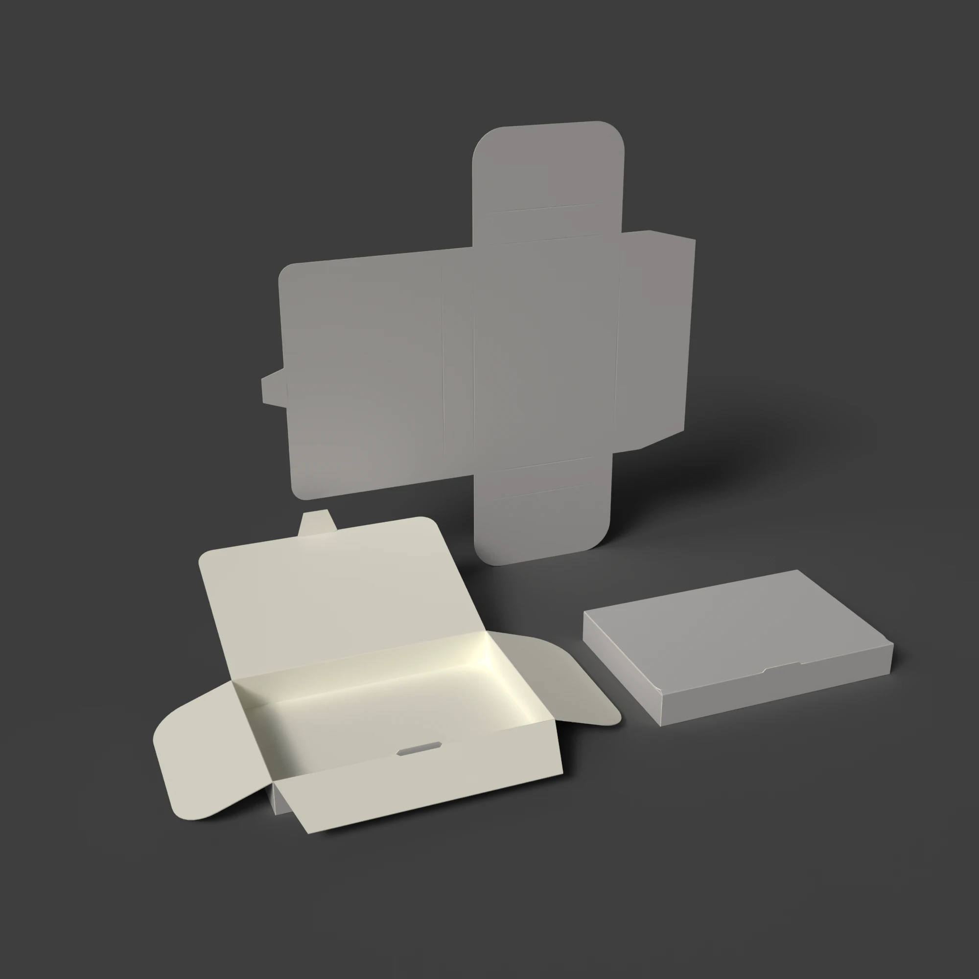 A cardboard folder with a flap Open closed and disassembled packaging 3D Model .c4d .max .obj .3ds .fbx .stl .blend