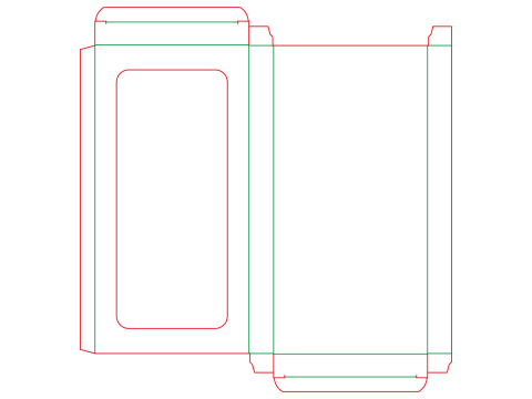Cardboard box with window Open closed and disassembled packaging 3D Model