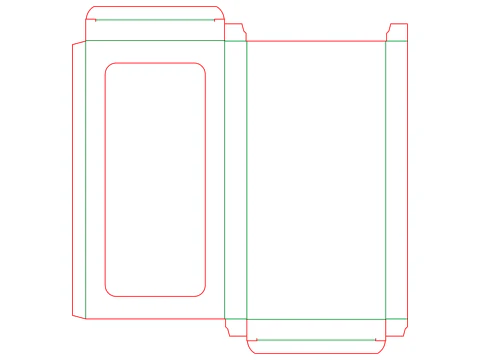 Cardboard box with window Open closed and disassembled packaging 3D Model