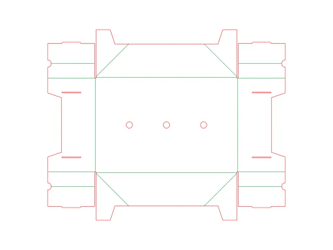 Corrugated cardboard tray Assembled and disassembled packaging 3D Model