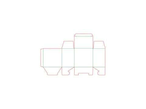 A cardboard box with a dovetail bottom Open closed and disassembled packaging 3D Model