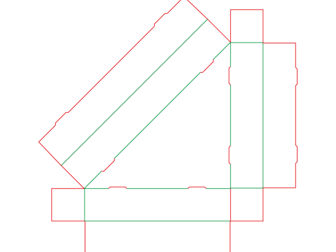 A self-assembling triangular cardboard tray without a lid Assembled and disassembled packaging 3D Model