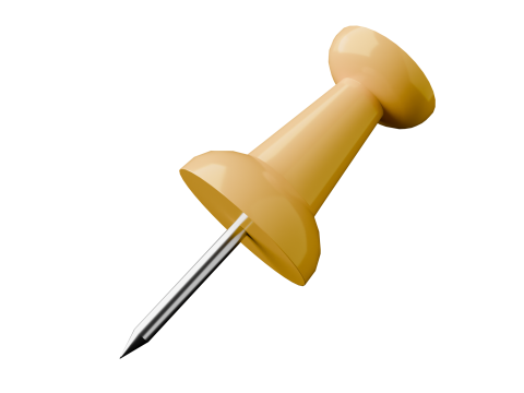 로우 폴리 푸시 핀 3D 모델