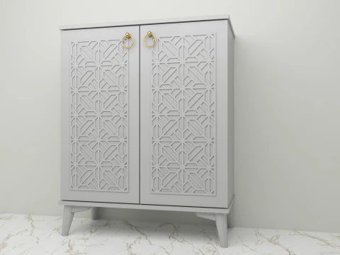 Decorative Shoe Cabinet 3D Model
