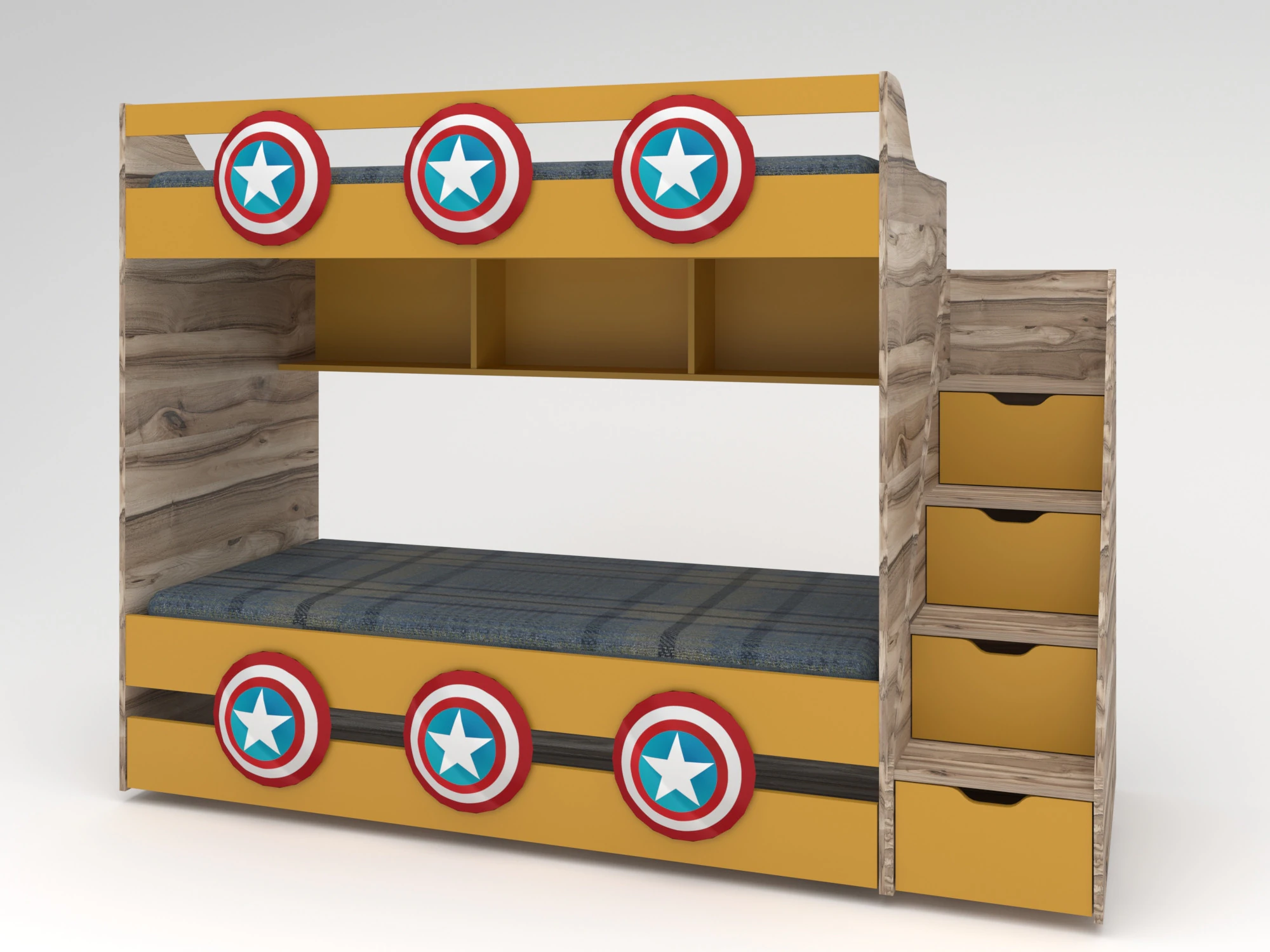 Bunk Bed For Child 3D Model .c4d .max .obj .3ds .fbx .stl .blend