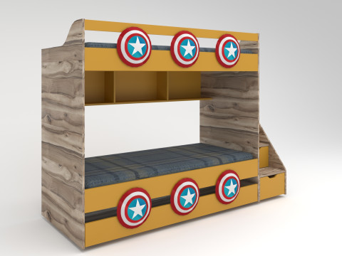 बच्चे के लिए चारपाई बिस्तर 3D मॉडल