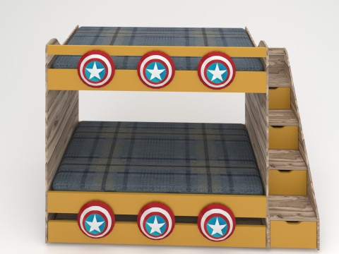 बच्चे के लिए चारपाई बिस्तर 3D मॉडल