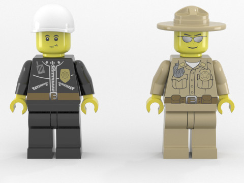 Мініфігурка Lego High Poly Police Pack 3D Модель