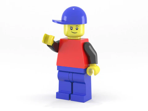 Lego Minifigure High Poly Police Pack 3D Model