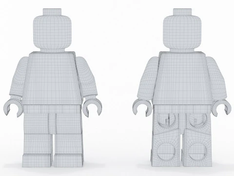 Lego Minifigure High Poly Police Pack 3D Model