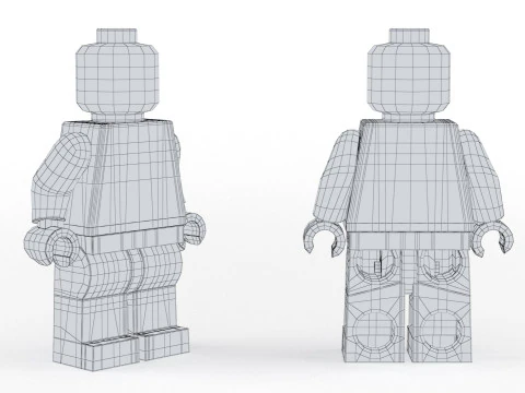 Lego Minifigure High Poly Police Pack 3D Model
