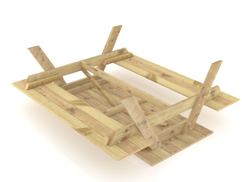 Table de pique-nique Modèle 3D