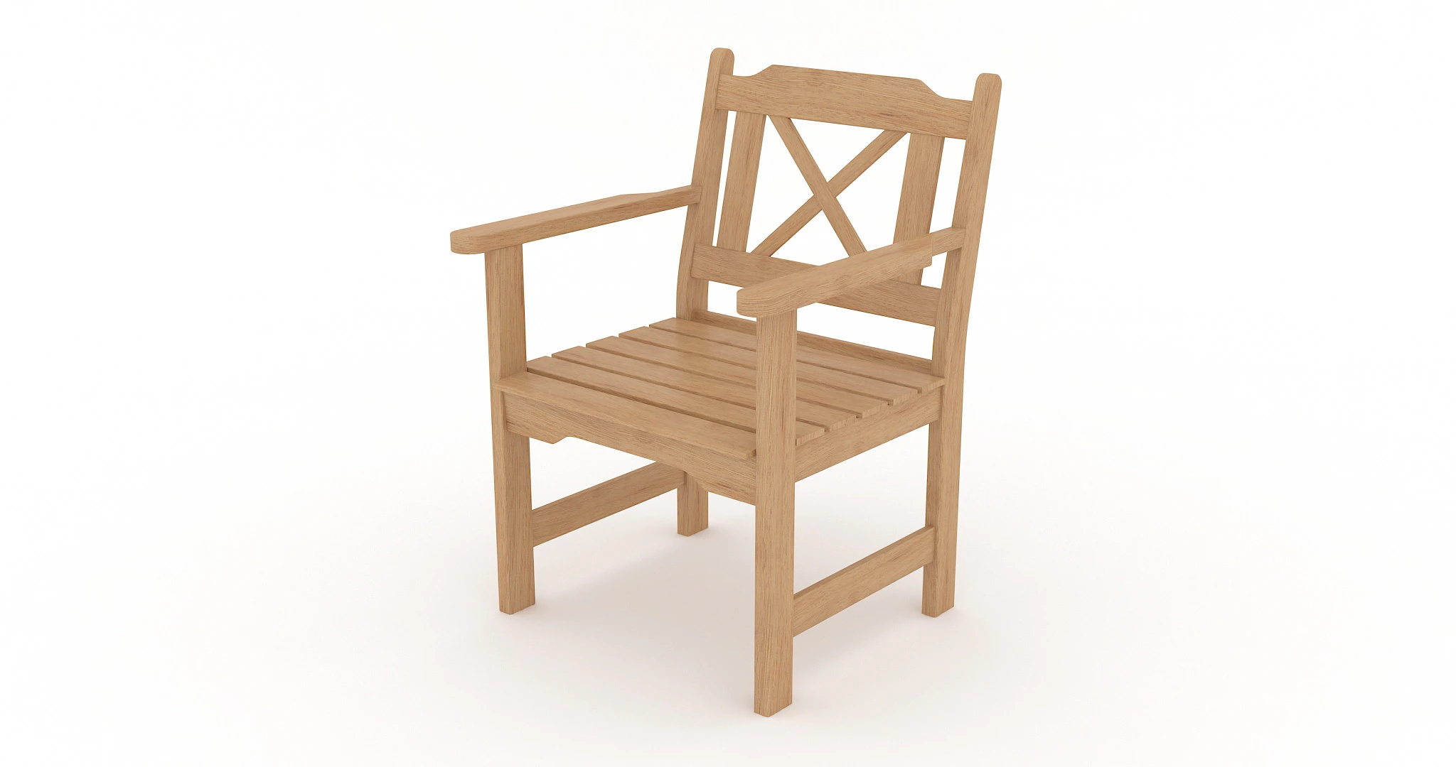 Outdoor Garden Chair 3D Model .c4d .max .obj .3ds .fbx .stl .blend