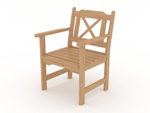 A&ccedil;ık Bah&ccedil;e Sandalyesi 3D Model