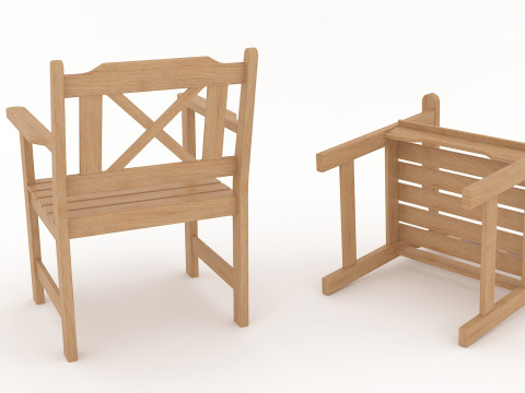 Outdoor Garden Chair 3D Model